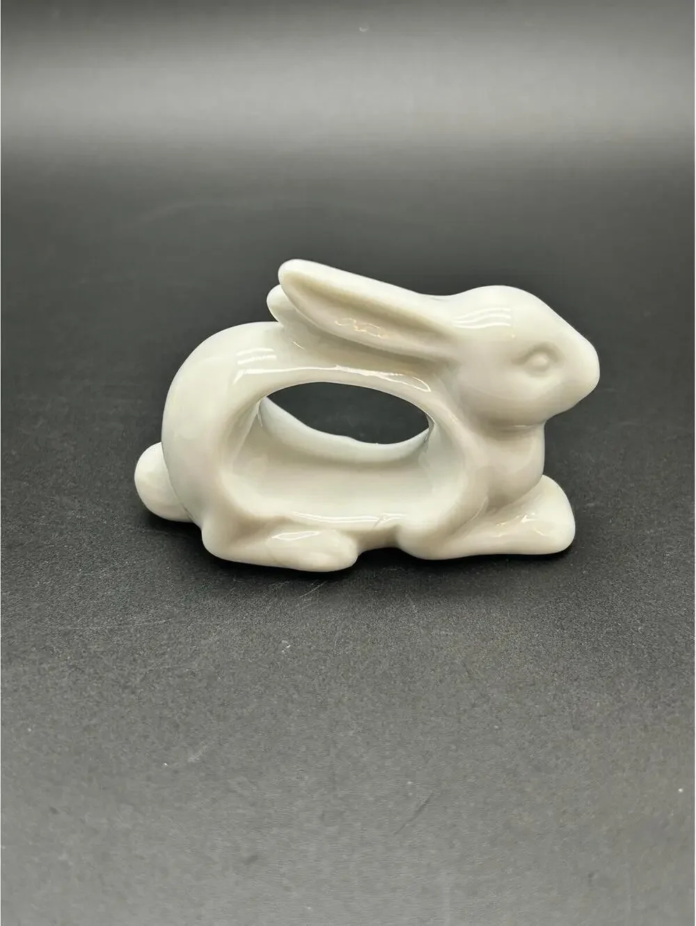 Vintage white porcelain animal themed napkin rings